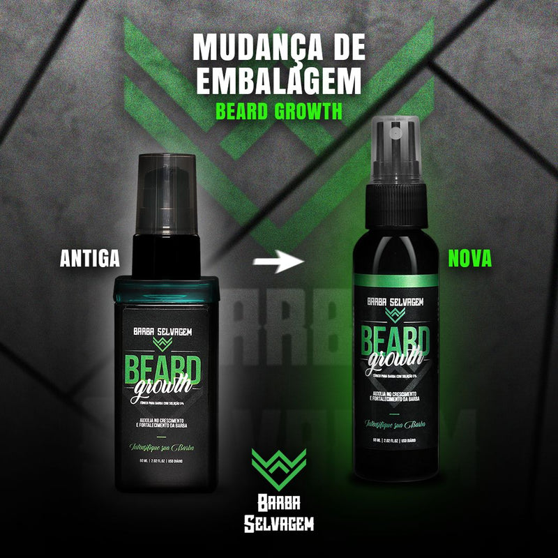 2 Beard Growth + 2 Barba Robusta - Combo de Crescimento