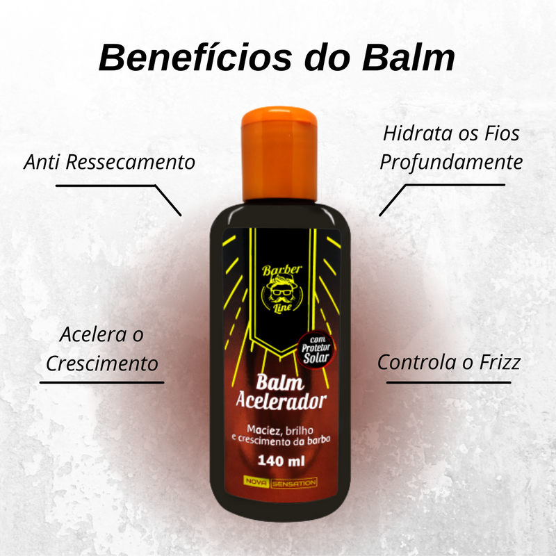 Kit Completo Para Crescimento de Barba - Barber Line