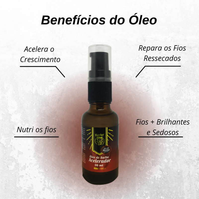 Kit Completo Para Crescimento de Barba - Barber Line