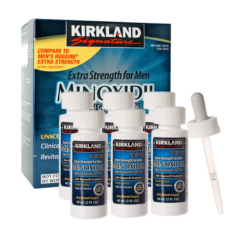 06 Frascos(Caixa) Minoxidil Kirkland 5%