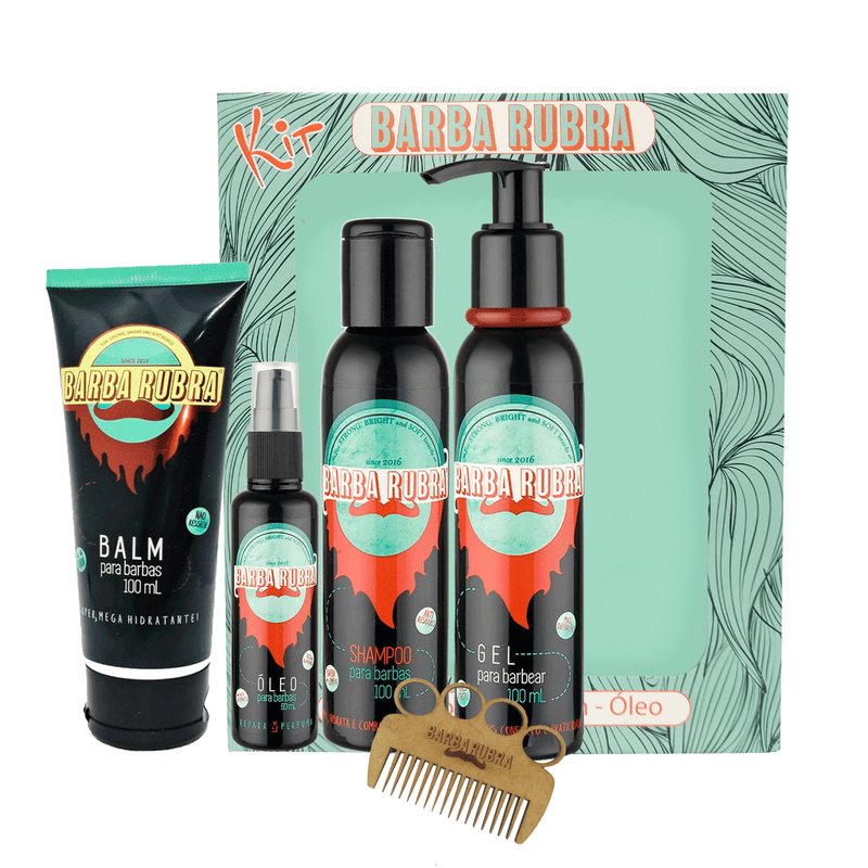 Kit Verde - Shampoo, Balm, Gel, Óleo e Pente